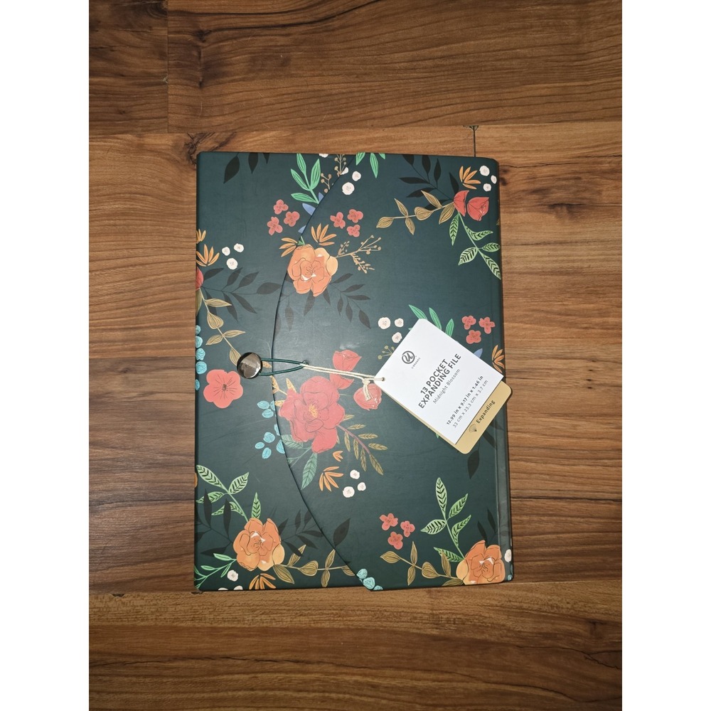 13 POCKET EXPANDABLE FILE BY U BRANDS BOUNTIFUL BOUQUET 13"x9.18"x1.47" S24